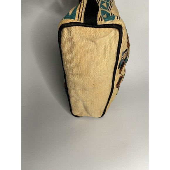 Storyteller Canvas Big Tote Bag Western Southwestern Native Ethnic Zip - Picture 9 of 12